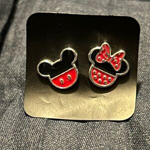 Disney Mickey and Minnie Earrings - Red and Black